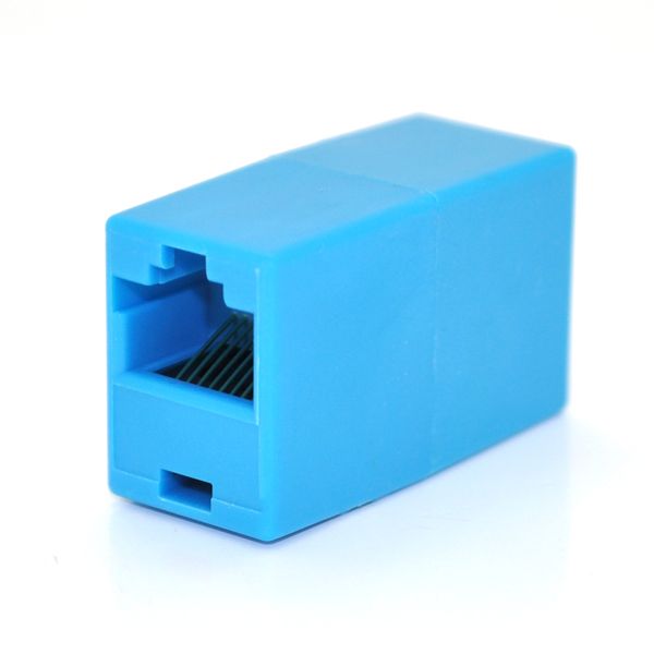 З'єднувач RJ45 8P8C мама / мама RJ45 для з'єднання кабелю, блакитний, Q100 2xRJ45-BLUE фото