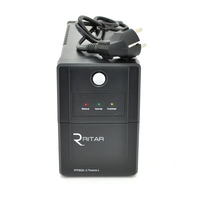 ДБЖ Ritar RTP850L-U (510W) Proxima-L, LED, AVR, 2st, USB, 2xSCHUKO socket, 1x12V9Ah, plastik Case. NEW! RTP850L-U фото
