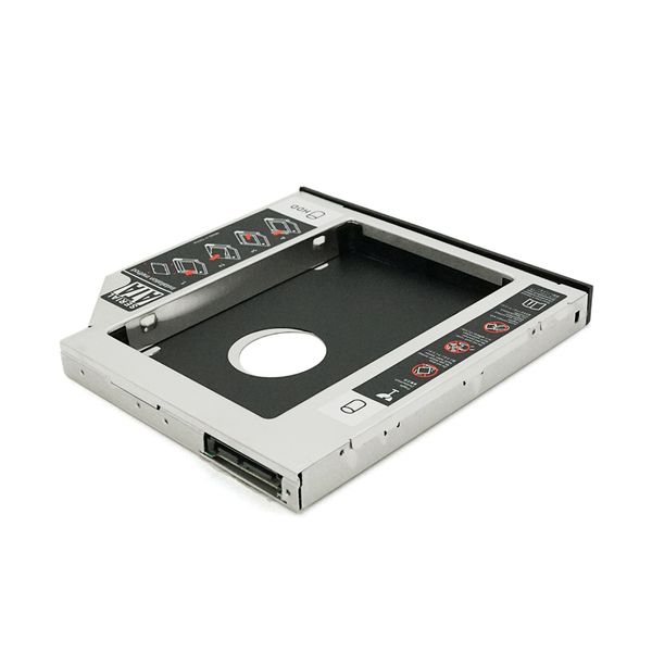 Адаптер підключення HDD 2.5'' 12.7 mm у відсік привода ноутбука SATA/mSATA (HDC-25), корпус aluminum, Blister, Q100 YT-CAHDD12.7-Al фото