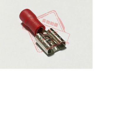 Разъем виброустойчивый плоский FDD1.25-250, провод 0.5-1.5, изолированный, максимальный ток 10А, под обжимку, латунь, 100шт в упак, цена за упаковку FDD1.25-250 фото