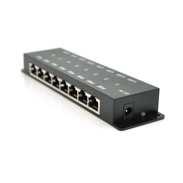 8-портовый POE-инжектор питания, с 8xRJ45 портами Ethernet 10/100Мбит/с, IEEE802.3af/at, 12-57V, PIN45+/78- GPOE-8BPOE фото