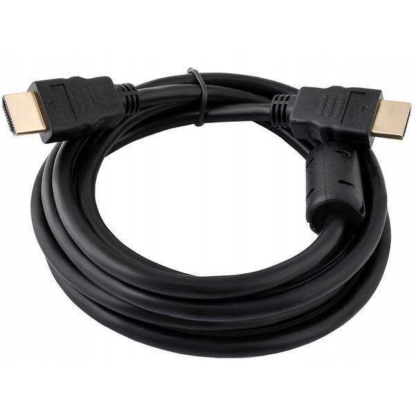 Кабель Merlion HDMI-HDMI HIGH SPEED 2.0m, v1.4, OD-7.5mm, круглый Black, коннектор Black, (Пакет), Q150 YT-HDMI(M)/(M)HS-2.0m фото