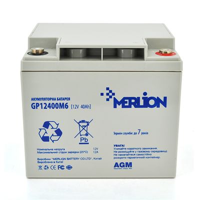 Аккумуляторная батарея MERLION AGM GP12400M6 12 V 40 Ah ( 196 x 165 x 175 ) Q1/96 GP12400M6 фото