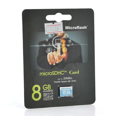 Карта памяти Microflash Micro SD cкорость передачи данных 28MB/s, class10, 8G 10436 фото