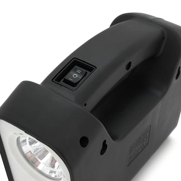 Переносний ліхтар GD-3+ Solar, 1+1 режим, вбудований акум, 3 лампочки 3W, USB вихід, Black, Box GD-3 фото