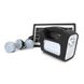 Переносной фонарь GD-3+ Solar, 1+1 режим, встроенный аккум, 3 лампочки 3W, USB выход, Black, Box GD-3 фото 1