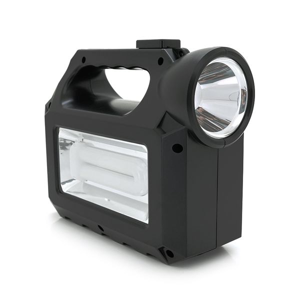 Переносной фонарь GD-8017+ Solar, 1+1 режим, встроенный аккум, 3 лампочки 3W, USB выход, Black, Box GD-8017 фото