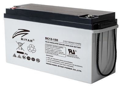 Аккумуляторная батарея AGM RITAR DC12-150, Gray Case, 12V 150Ah (483х170х241) ,Q1/24 DC12-150 фото