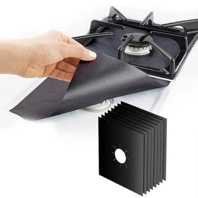 Жиронепроницаемая бумага черная | Тефлоновая накладка на газовую плиту | Защитная бумага для плиты Art-NNN2222 фото