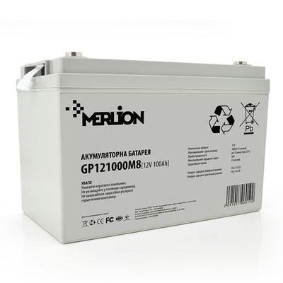 Аккумуляторная батарея MERLION AGM GP121000M8 12 V 100 Ah ( 329 x 172 x 218 ) White Q36 GP121000M8 фото