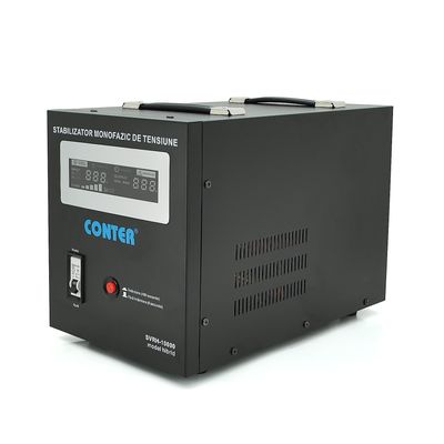 Стабілізатор напруги релейний Conter SVRH-10000VA/7000W однофазний, напольного монтажу, LED дисплей, DC150-270V, AC230±8%, 2*Shuko, Q4 CR-SVRH-10000 фото