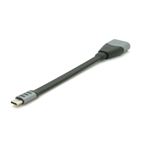 Конвертер Type-C (папа)/HDMI(мама), 18cm, плоский, Black-gray YT-Type-C(M)/HDMI(F)-18cm фото