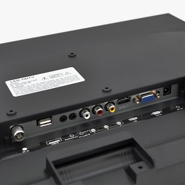 Телевізор SY-240TV (16: 9), 24 '' LED TV: AV + TV + VGA + HDMI + USB + Speakers + DC12V, Black, Box SY-240TV (16:9) фото