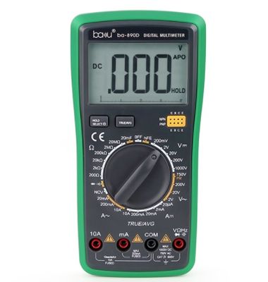 Мультиметр BAKKU BA-890D Измерения: V, A, R, C (200*130*56) 0.52 кг (180*90*45) BA-890D фото