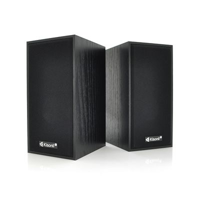 Колонки 2.0 Kisonli T-004 для ПК і ноутбука, USB + 3.5mm, 2x3W, 20Hz- 20KHz, Black, BOX, Q40 T-004 фото