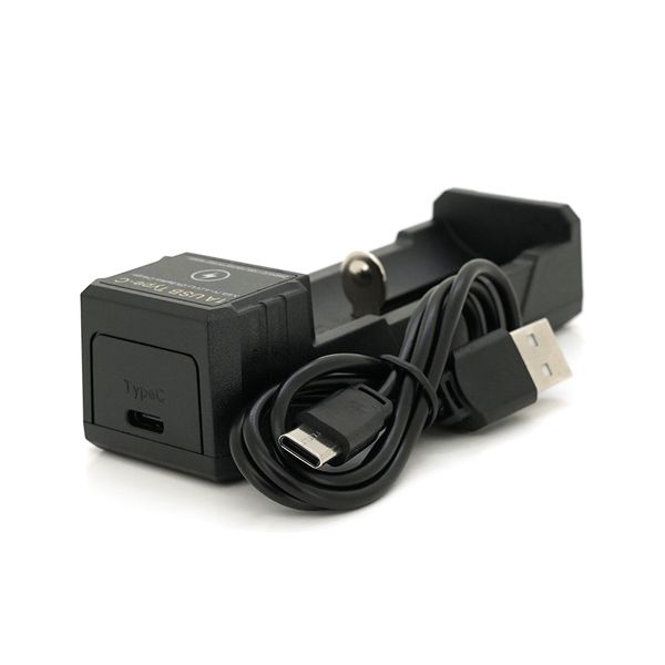 Зарядний пристрій Yonii 18650/26650/21700/18340, 4.2V/1000mAh, живлення від USB/Type-C, Q 300 Yonii- TC1 фото