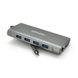 Хаб-конвертор VEGGIEG TC11-S Type-C (папа) на Type-C(мама) + USB3.0*3(мама) + HDMI(мама) + jack3.5(мама) + SD/TF + RJ45, 10 см, Silver, Box TC11-S фото 1