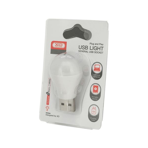 USB лампа-ліхтар, LED, 1W, Input: 5V, 3000К, тепле світло, BOX, Q150 XO-Y1WR фото