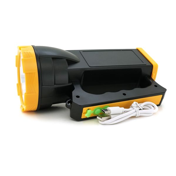 Ліхтар пошуковий XO XO-YH02, 1LED T6, 3W, 3 режими, 1200mah, Black/Yellow, IP40, USB кабель, 195х85х130мм, BOX XO-YH02 фото