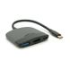 Хаб Type-C(тато) пластиковий, HDMI(мама)+USB3.0(мама)+PD(мама), 23cm, Black YT-HTC3in1 фото 1