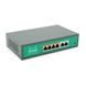 Коммутатор POE SICSO 48V с 4 портами POE 100Мбит + 2порт Ethernet(UP-Link) 100Мбит, c усил. сигн. до 250м, корпус -металл, Silver, БП встроенный, Q30 P4806J-4578 фото 2