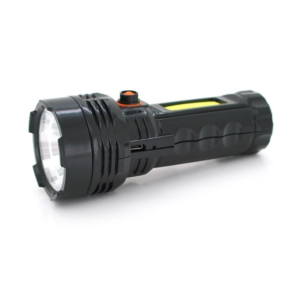 Ліхтарик ручний PANTHER PT-8915B, 1W . CreeXPE+COB. 1+1 режим, вбудований акум-ор 18650, корпус пластик, IP40, 125х48х32, Blister PT-8915B фото