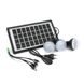 Переносний ліхтар GD-7+ Solar, 1+1 режим, вбудований акум, 3 лампочки 3W, USB вихід, Black, Box GD-7+ фото 6