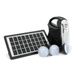 Переносной фонарь GD-7+ Solar, 1+1 режим, встроенный аккум, 3 лампочки 3W, USB выход, Black, Box GD-7+ фото 1