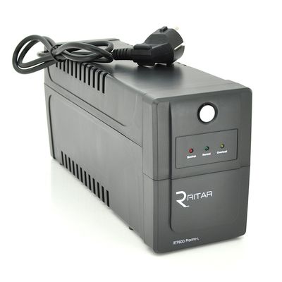 ДБЖ Ritar RTP800 (480W) Proxima-L, LED, AVR, 4st, 2xSCHUKO socket, 1x12V9Ah, plastik Case. NEW! RTP800L фото