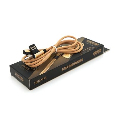 Кабель iKAKU KSC-028 JINDIAN charging data cable for micro, Gold, длина 1м, 2.4A, BOX KSC-028-G-M фото