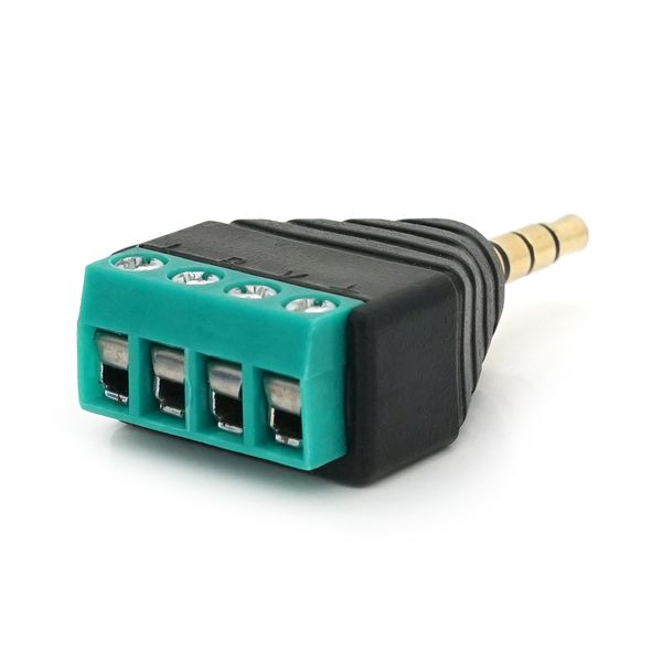 Роз'єм для підключення miniJack 3.5 Stereo (4 контакти) із клемами під кабель Q100 YT-MJ3.5-4M фото