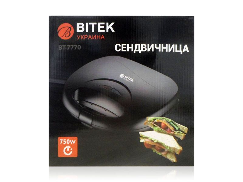 Прижимная сендвичница Bitek BT-7770 750ВТ Art-BT-7770 фото
