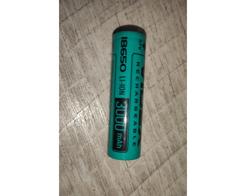 Акумулятор Videx 18650 3.7V 3000mAh Li-ion з плюсовим контактом 18*65мм 