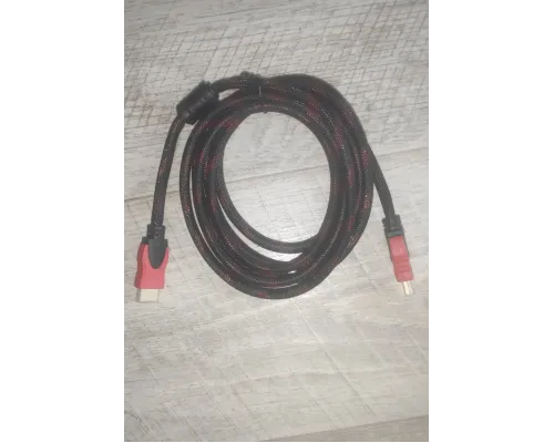 Кабель HDMI-HDMI HDTV Cable (папа-папа) 3 м в тканевой оплетке, новый