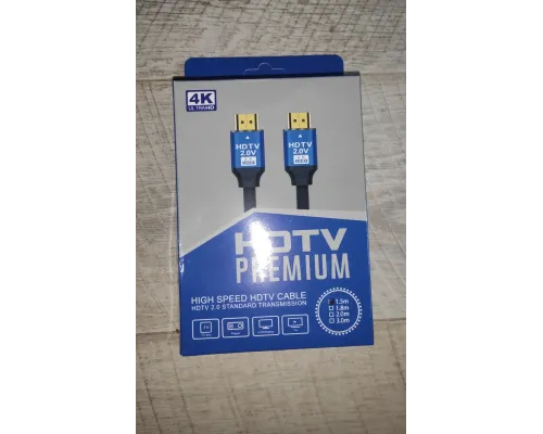 Кабель HDMI-HDMI (2.0V) 2K*4K 1.5м  (папа-папа)  прорезиненный, новый