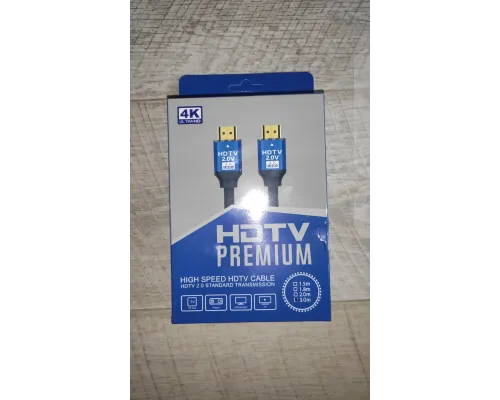 Кабель HDMI-HDMI (2.0V) 2K*4K 3 м  (папа-папа) прорезиненный , новый