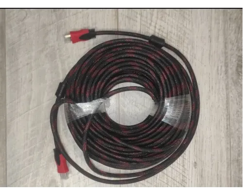 Кабель HDMI-HDMi HDTV Cable (папа-папа) в тканевой оплетке 30 м