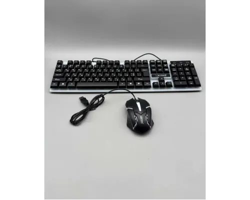 Комплект проводная клавиатура с подсветкой и мышкой XSTRIKE X-1014 RGB USB