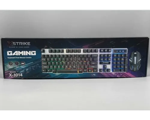 Комплект проводная клавиатура с подсветкой и мышкой XSTRIKE X-1014 RGB USB