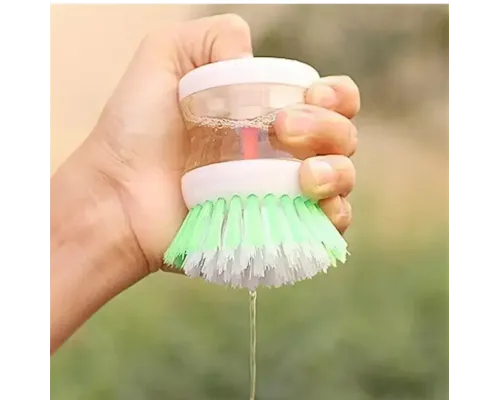Щетка для мытья посуды с диспенсером под моющее средство soap brush.