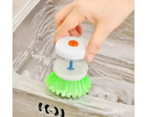 Щетка для мытья посуды с диспенсером под моющее средство soap brush.