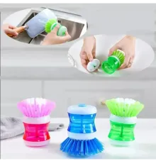 Щетка для мытья посуды с диспенсером под моющее средство soap brush.