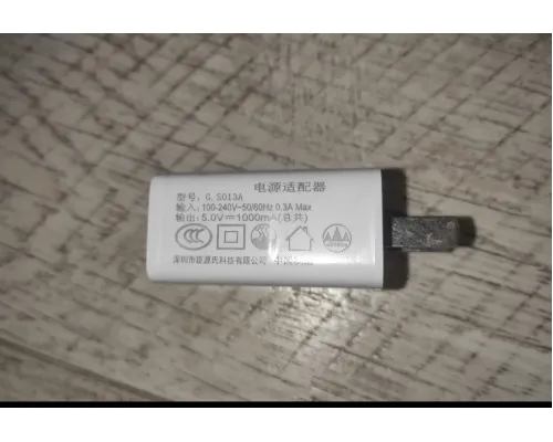 Блок питания (зарядное устройство) S013A USB/ вилка сеть китайский стандарт 5V 1A 1 USB  новый белый