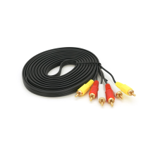 Кабель Audio-Video 3хRCA (папа) => 3хRCA (папа), GOLD connector, CU, круглый, Black, 5,0 м, (Пакет) Q200 Кабель Audio-Video 3хRCA (папа) => 3хRCA (папа), GOLD connector, CU, круглый, Black, 5,0 м, (Пакет) Q200