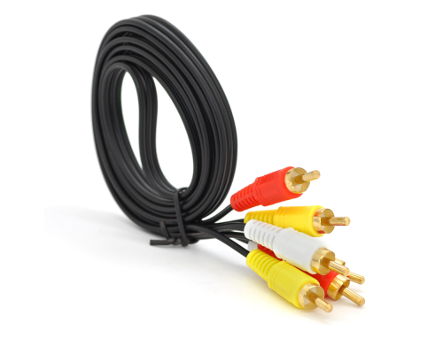 Кабель Audio-Video 3хRCA (тато) => 3хRCA (тато), GOLD connector, CU, круглий, Black, 1,5 м, (Пакет) Q500 Кабель Audio-Video 3хRCA (тато) => 3хRCA (тато), GOLD connector, CU, круглий, Black, 1,5 м, (Пакет) Q500