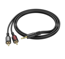 Кабель Borofone BL11 DC3.5 (тато) => 2хRCA (тато), CU, круглий, 1,5 м, Black, Box