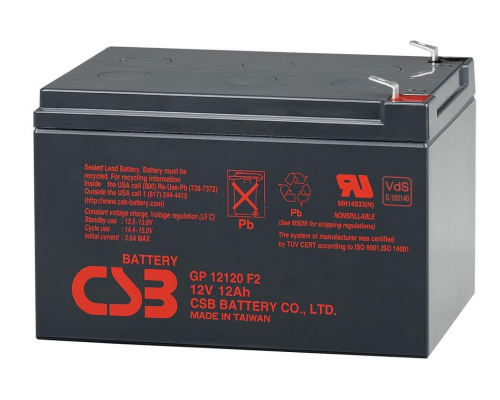 Акумуляторна батарея CSB GP12120F2, 12V 12Ah (151х98х100мм), Box/Q6 Акумуляторна батарея CSB GP12120F2, 12V 12Ah (151х98х100мм), Box/Q6