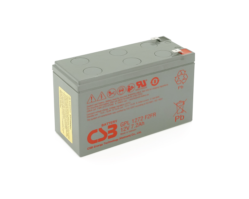 Акумуляторна батарея CSB GPL1272F2, 12V 7,2Ah (151х65х100мм) 2,63кг Q10 Акумуляторна батарея CSB GPL1272F2, 12V 7,2Ah (151х65х100мм) 2,63кг Q10