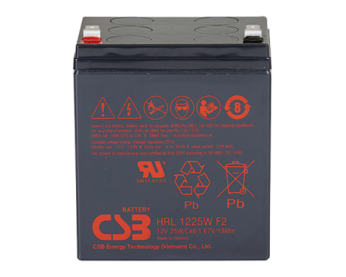 Аккумуляторная батарея CSB HRL1225WF2, 12V 5.8Ah (90х70х106мм)