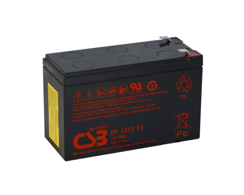 Акумуляторна батарея CSB GP1272F2, 12V 7,2Ah (151х65х100мм) 2,4 кг Q10/420